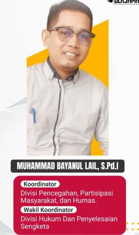 Anggota Bawaslu Rembang, M. Bayanul Lail, S.Pd.I