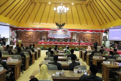 Rapat Paripurna Pengucapan Sumpah/Janji Anggota DPRD Kabupaten Rembang masa jabatan tahun 2024-2029