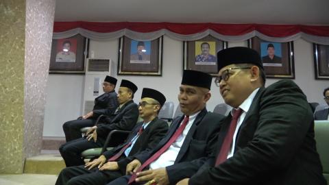Anggota Bawaslu Kabupaten Rembang Bayanul Lail hadiri Rapat Paripurna DPRD Kabupaten Rembang di Gedung DPRD Kabupaten rembang, Jum'at(15/8/2025).