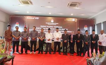 rapat pleno penetapan Paslon Bupati dan Wakil Bupati terpilih dalam Pemilihan Kepala Daerah (Pilkada) 2024