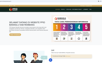 Tangkapan layar Website PPID Bawaslu Kabupaten Rembang
